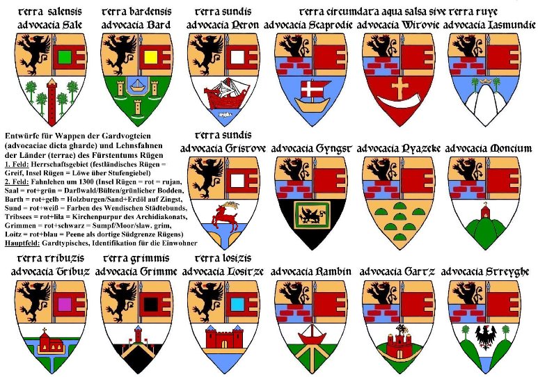 meine Entwürfe für Wappen der Gardvogteien