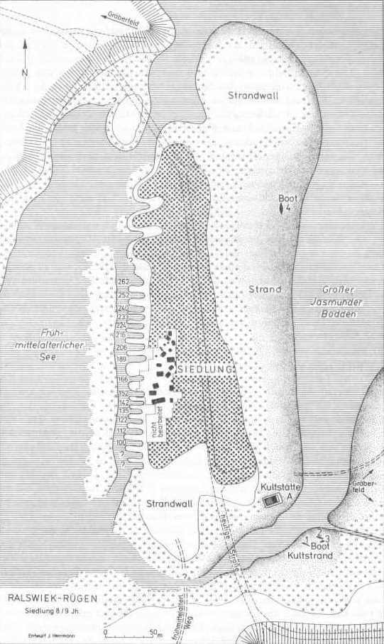 Grundriss des Seehandelsplatzes Ralswiek