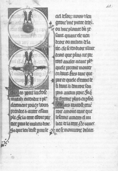 Die Umrundbarkeit der Erde - franzsische Miniatur aus dem Jahr 1245